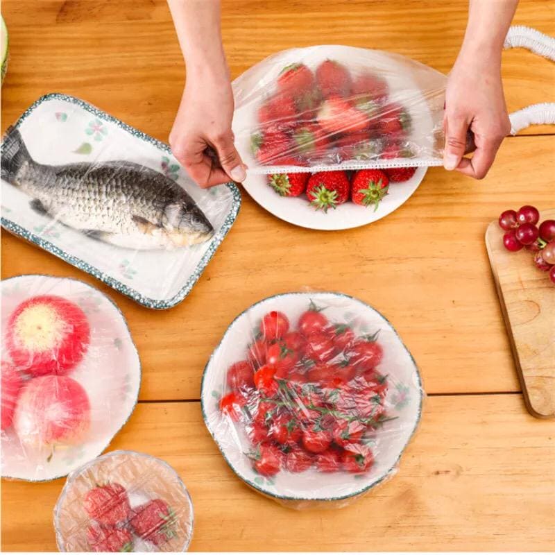 Set of 100 Plastic Stretchable Bowl Covers, Disposable Fresh Keeping Food Storage Covers, Dish Plate Wrap Bowl Covers For Leftover Meal Set of 100 Plastic Stretchable Bowl Covers, Disposable Fresh Keeping Food Storage Covers, Dish Plate Wrap Bowl Covers For Leftover Meal